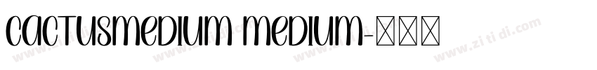 CactusMedium Medium字体转换